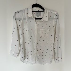 Rails butterfly print button down - small